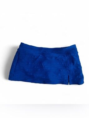 Lands' End blue swim swimming swimwear skirt w built in shorts Sz 10